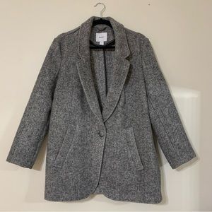 Grey Oversized Blazer Coat